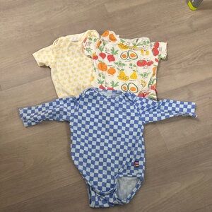 Magnetic Me Blue and White Checkered Bodysuit